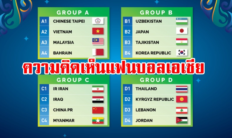 ความคิดเห็นแฟนบอลเอเชียหลังทราบผลการแบ่งกลุ่มฟุตซอลชิงแชมป์เอเชีย 2018