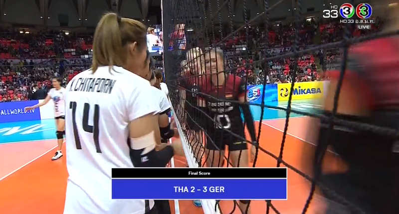 วอลเลย์บอลสาวไทยแพ้เยอรมนี 2-3  เซต ศึกเนชันส์ ลีก